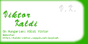 viktor kaldi business card